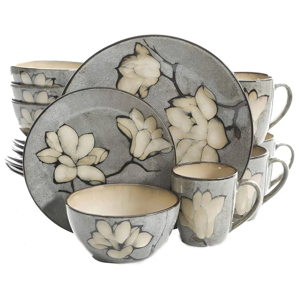 Gibson 124168.16r 16 Piece Dinnerware Reactive Glaze