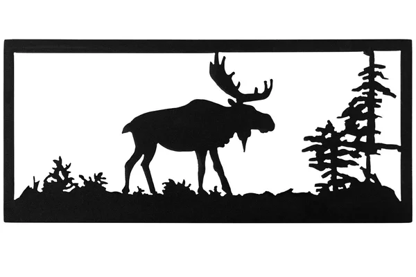 Meyda 18x22W Lone Moose Wall Art - 162076