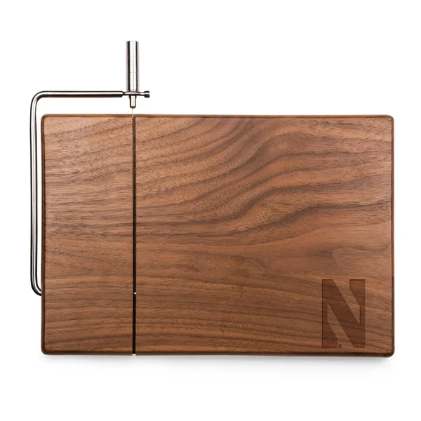 Northwestern Wildcats Meridian Cutting Board & Cheese Slicer - 9.8 x 6.8 x 0.5