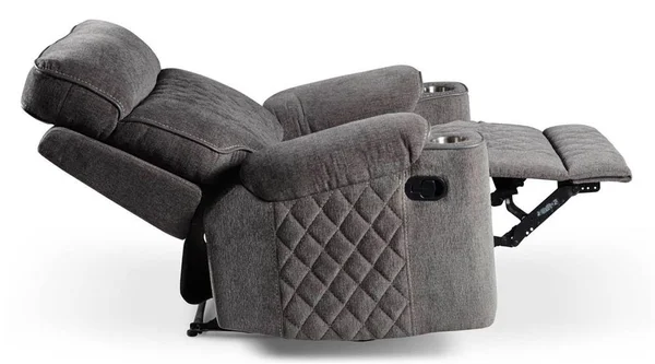 Steve Silver Crawford Warm Gray Fabric Manual Recliner