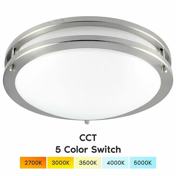 Luxrite 12 inch LED Flush Mount Ceiling Light, Color Temperature Selectable 2700K, 3000K, 3500K, 4000K, 5000K