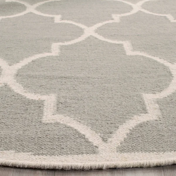 Safavieh 3& x 5& Dhurries DHU632C Light Blue - Ivory Rug