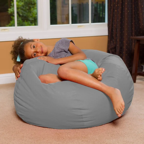 Posh Creations Bean Bag Chair, Pink, Size: Large-38in