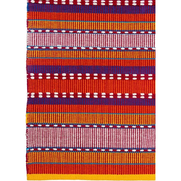 Fab Habitat Handmade Recycled Cotton Sarva Multi Red Rug (India) - Red/Gold - 5' x 8'