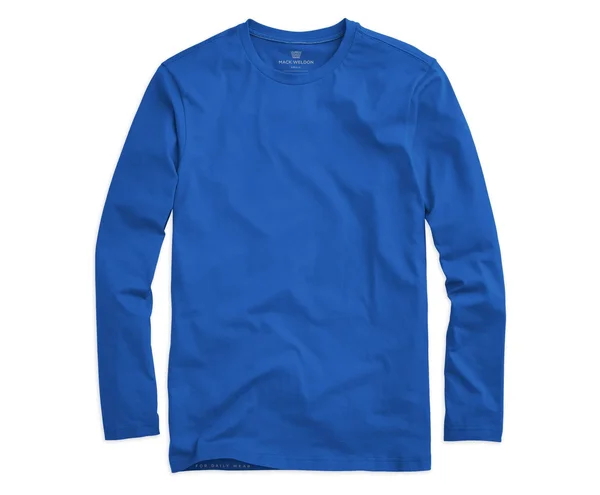 Premium Pima Long Sleeve T-Shirt in Coolant - Size: Medium, Mack Weldon