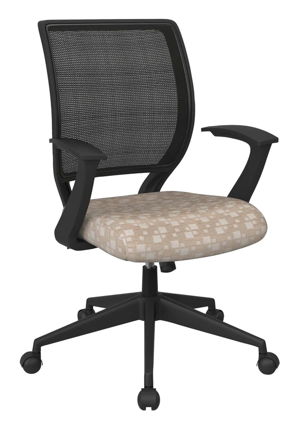 Work Smart Screen Back Task Chair with T Arms in City Park Birch