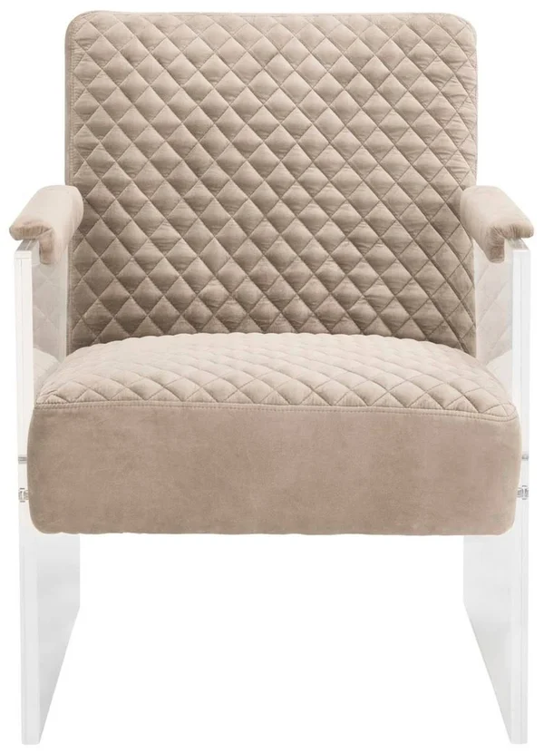Safavieh Malena Acrylic Arm Chair - Taupe