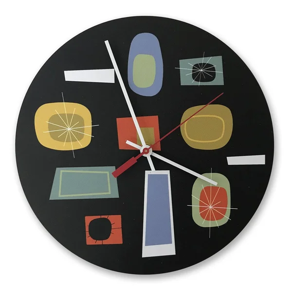 Destination PSP Original Design Atomic Wall Clock in Black