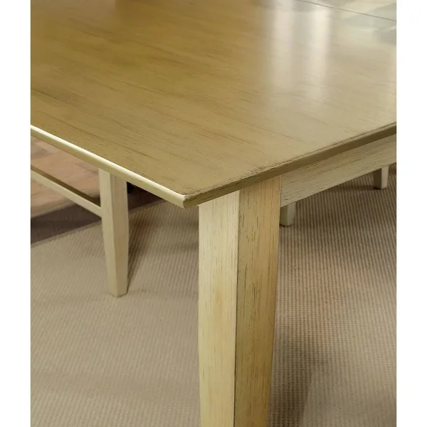 Furniture of America Cherlize Contemporary Gold 78 inch Dining Table