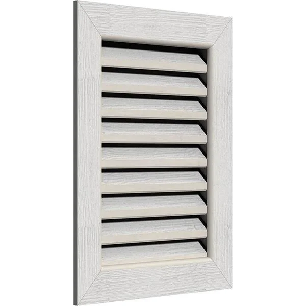 Ekena Millwork GVWVE34X1201RFPWR 34x22W x 12x22H Vertical Gable Vent (39x22W x 17x22H Frame Size): Primed - Functional, Rough Saw