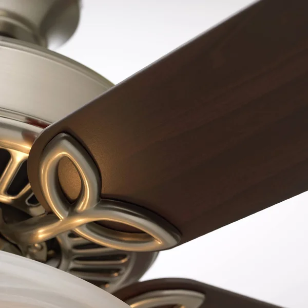 Emerson Pro Series 50x22 Ceiling Fan with Light - Brushed Steel - Dark Cherry/Mahogany Blades