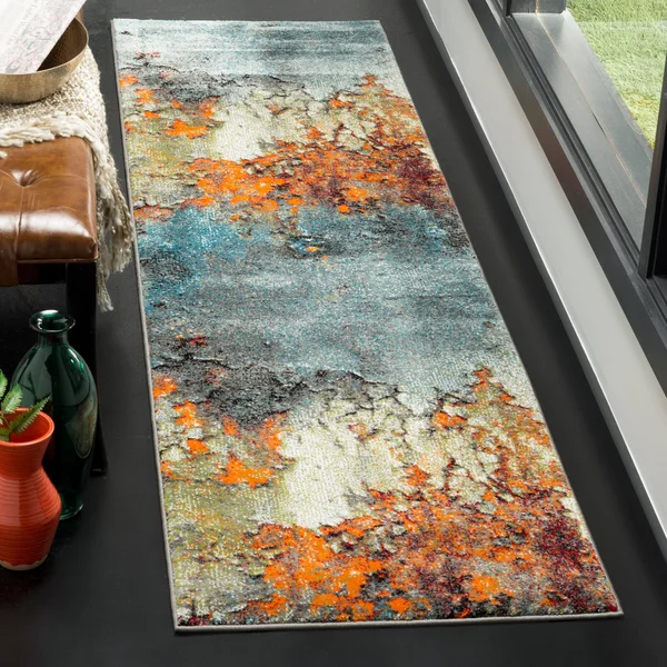 Safavieh Glacier Stephaine Modern Abstract Rug (2&3x22 x 22& - Blue/Multi)