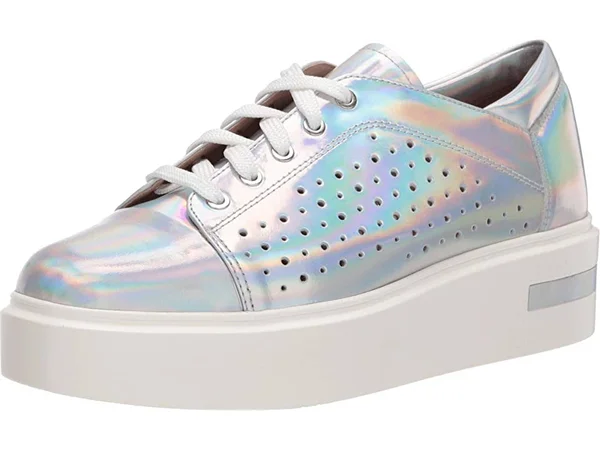 Women's Linea Paolo Kendra Platform Sneaker, Size 5 M - Metallic