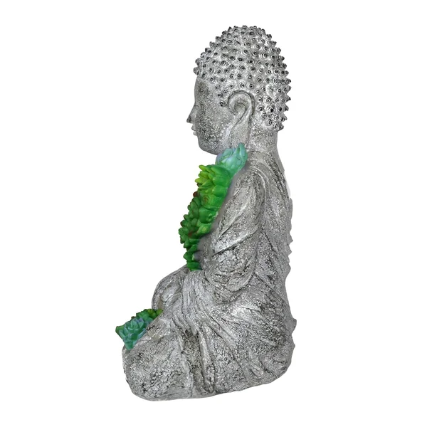 Exhart Solar Succulent Buddha Statue
