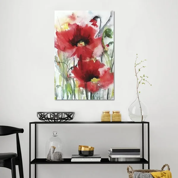iCanvas - Red Poppies by Karin Johannesson Canvas Print - ICS277-1PC3-40x26