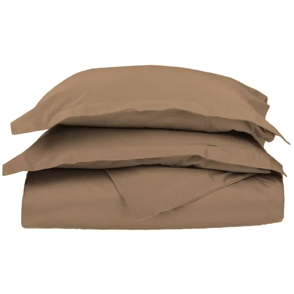 500 Thread Count 100% Cotton Solid 3-Piece Duvet Cover Set by Superior Ivory, Size: Full/Queen