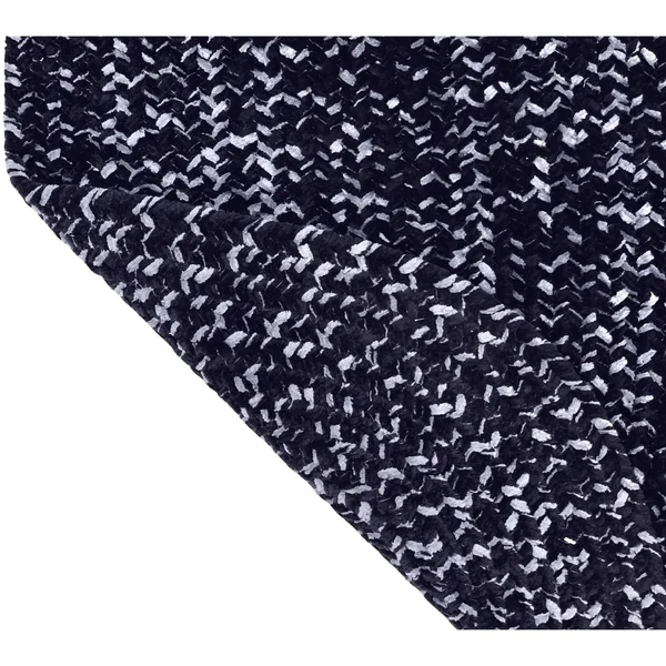 Better Trends Chenille Tweed 8& x 10& Reversible Rug - Black/Grey