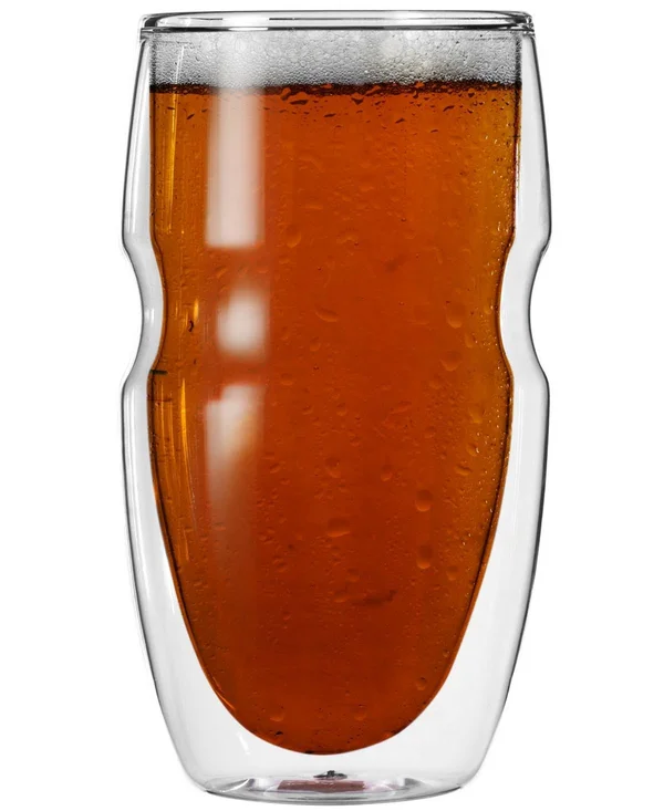 Ozeri Serafino Insulated Drinking Glasses Double Wall 16 oz. Iced Tea/ Coffee (Set-6)