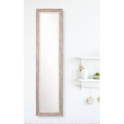 Matsumoto Modern Farmhouse Full Length Wall Mirror Charlton Home Size: 71.5x22 H x 22x22 W, Finish: Cream