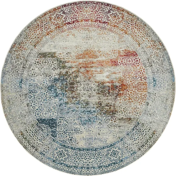 Unique Loom Baracoa Multi 8 ft Round Area Rug