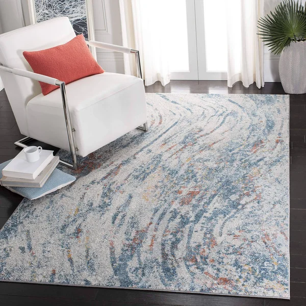 Safavieh Tulum Rug Collection TUL236A - Ivory - Dark Blue - 6& x 9&