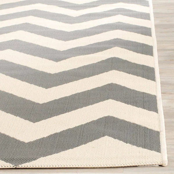 Safavieh Courtyard Rug - 5&-3x22 x 5&-3x22 Square - Grey - Beige