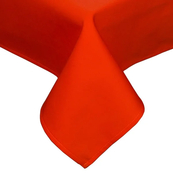 Intedge 81x22 x 81x22 Square Orange Hemmed Polyspun Cloth Table Cover