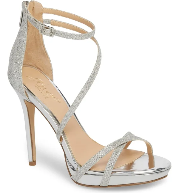 Badgley Mischka, Jewel Women's Galen Heeled Sandal, Black, DANILSA