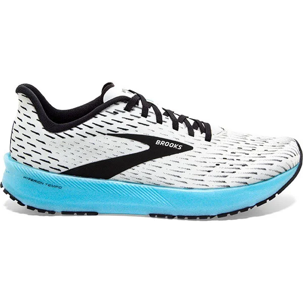 Brooks Men's Hyperion Tempo Running Shoes, Black/White/Aqua