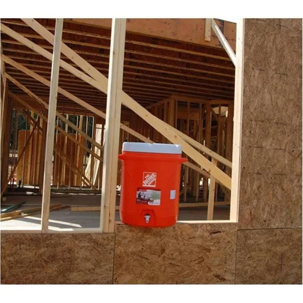 10 Gallon Water Cooler Bottom Spout Spigot Easy Pouring Portable Handles Orange
