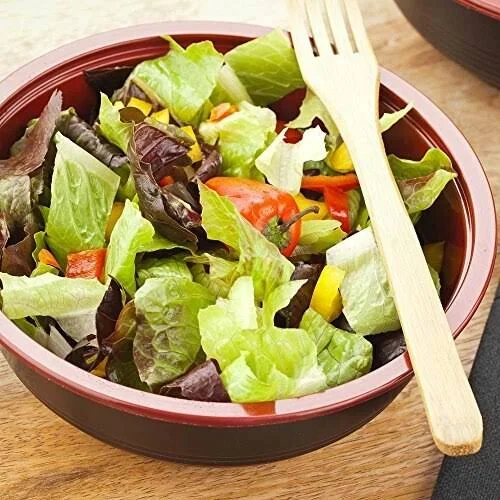 Medium Asian Panda Microwavable Bowl - BPA Free PP Black and Red with Clear Lid - Catering & Takeout - 24 oz - Plastic - Dis