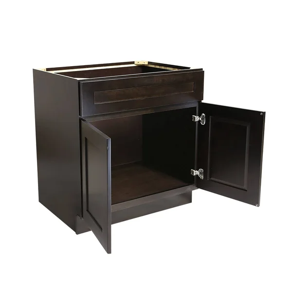 Design House Brookings 24x22 Fully Assembled Kitchen Base Cabinet - Espresso Shaker