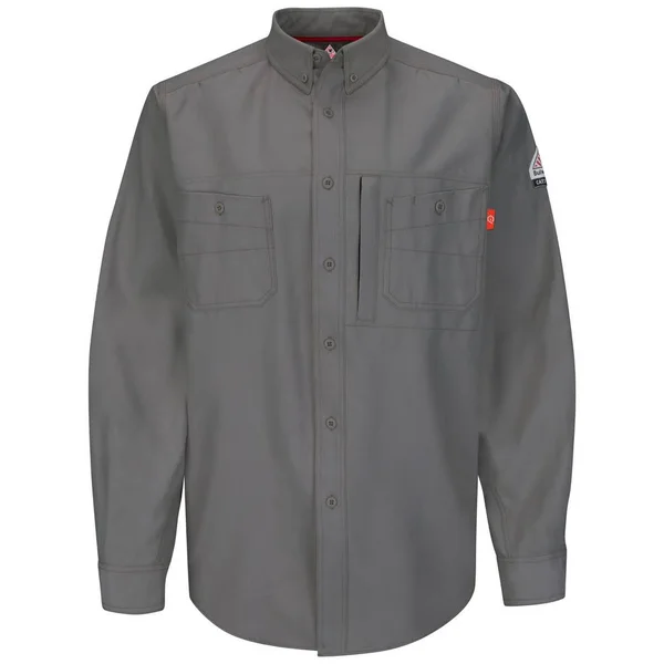 Bulwark IQ Series Endurance Uniform Shirt Long Sizes - Grey - 6XLT