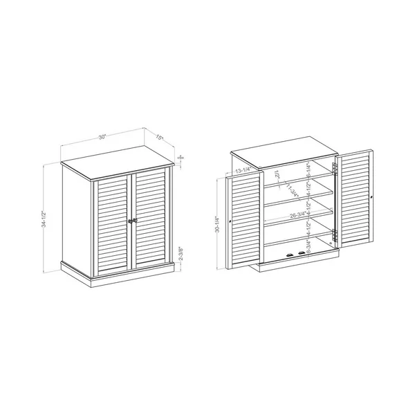 Shoe Cabinet - Furniture of America - Warm Oak