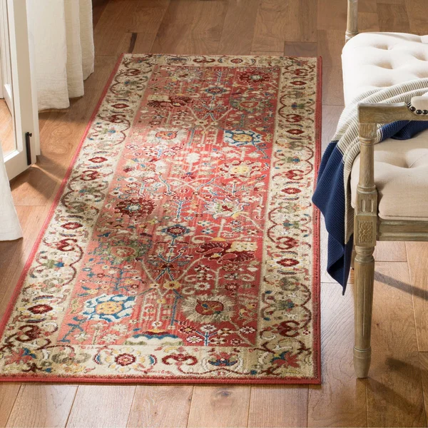 Safavieh Kashan KSN305L 3&3x22 x 4&10x22 Red, Ivory Area Rug