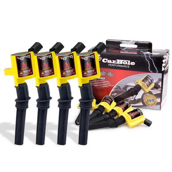 Big Autoparts Dg508 Ignition Coil 8 Pack High Energy Curved Boot Ignition Coil Pack for Ford Lincoln Mercury 4.6L 5.4L V8 Compat