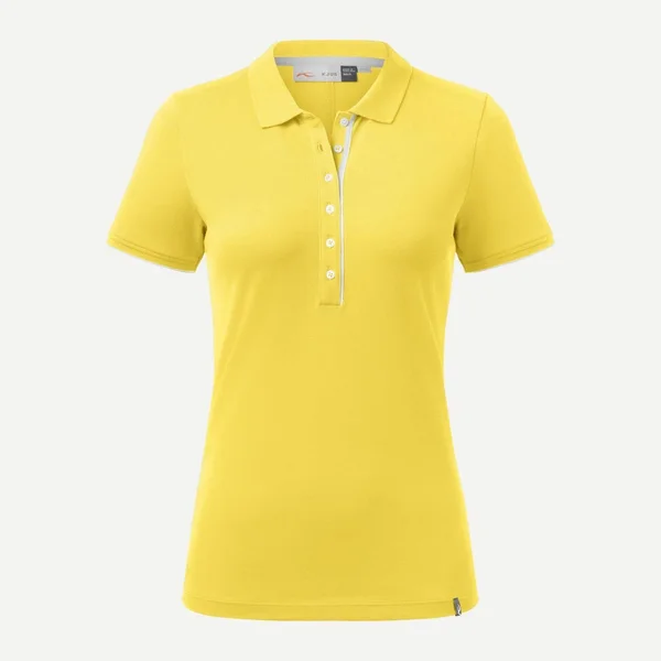 KJUS Women's Sanna Polo Short Sleeve Shirt (2020) for Adults - Lemon Crush