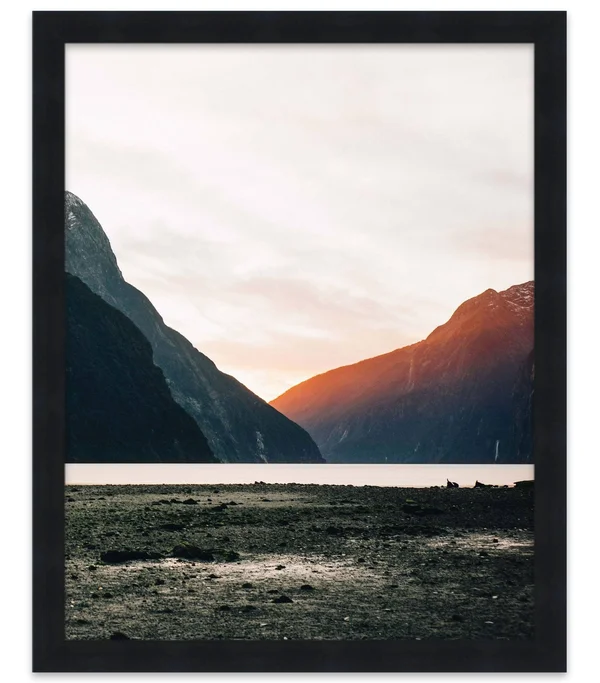 CustomPictureFrames 32x40 Black Wood Picture Frame - with Acrylic Front and Foam Board Backing