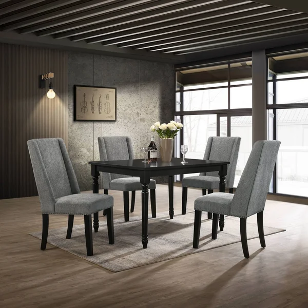 Carolina Classics Draven Farmhouse Wood Dining Table in Black