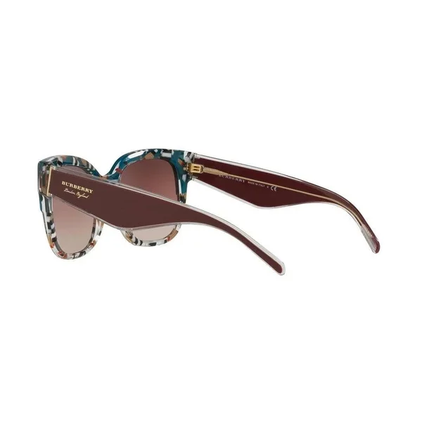 Burberry BE4271F Square Sunglasses, 56-21-145, 3731E2-TOP Green on Check