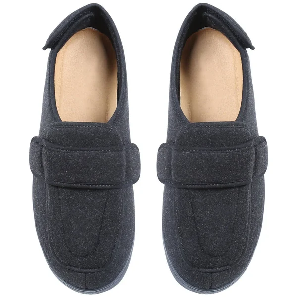 Men's Foamtreads Extra-depth Wool Slippers - for Sensitive Swollen Feet - Gray