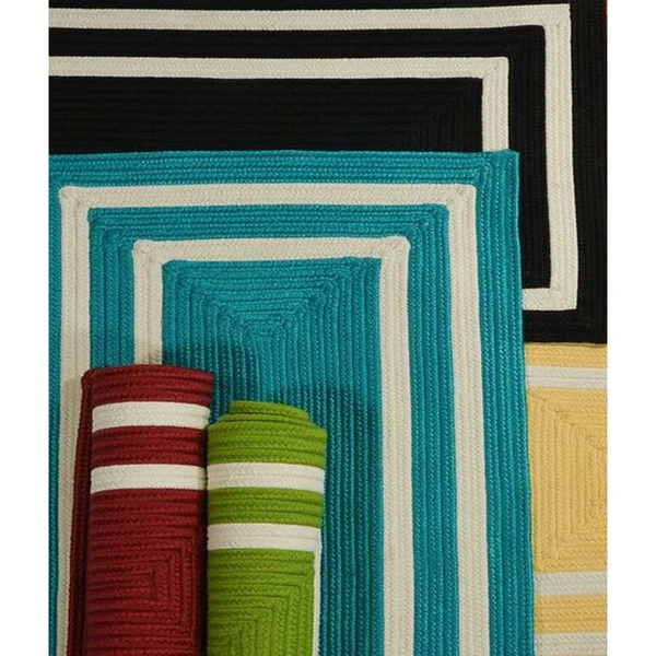 Colonial Mills All-Season Border Rug (2& x 4&) - 2& x 4& Turquoise