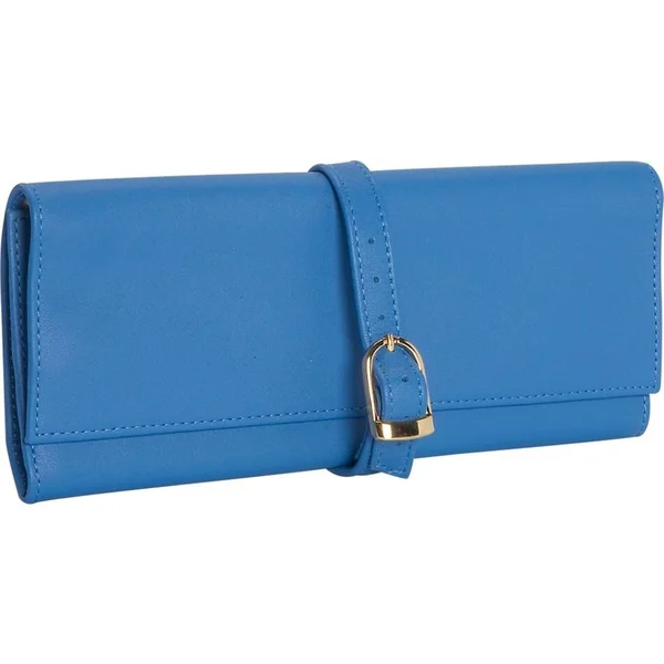 Royce Leather Jewelry Roll Ocean Blue
