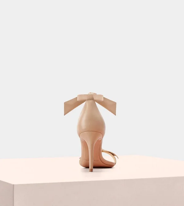 Alexandre Birman, Clarita 75 Leather Sandal, 10 US, Nude
