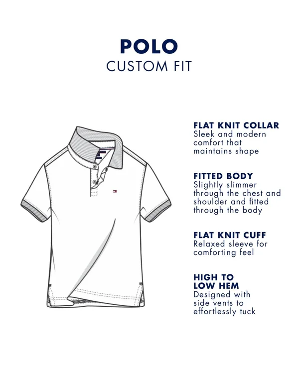 Tommy Hilfiger Men's Custom-Fit Sanders Polo - Hydrangea Blue