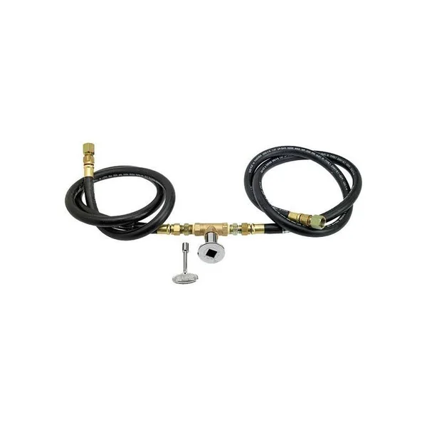 American Fireglass SS-SFPKIT-N-18 18 in. Square Stainless Steel Flat Pan with Spark Ignition Kit - Natural GAS