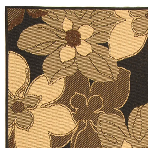 Safavieh Courtyard Cy4022D 5&3x22 x 7&7x22 Black Natural, Brown Area Rug