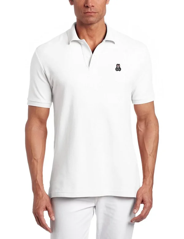 Psycho Bunny Men's Classic Polo Heather Grey