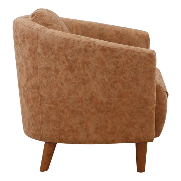 Os Home and Office Furniture Model ARN-P42 Sand Faux Leather Club Chair