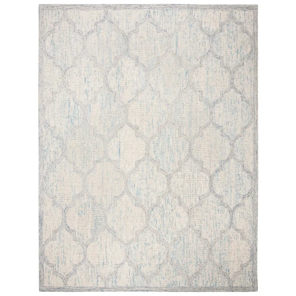 Safavieh 9& x 12& Abstract ABT474K Ivory, Turquoise Rug